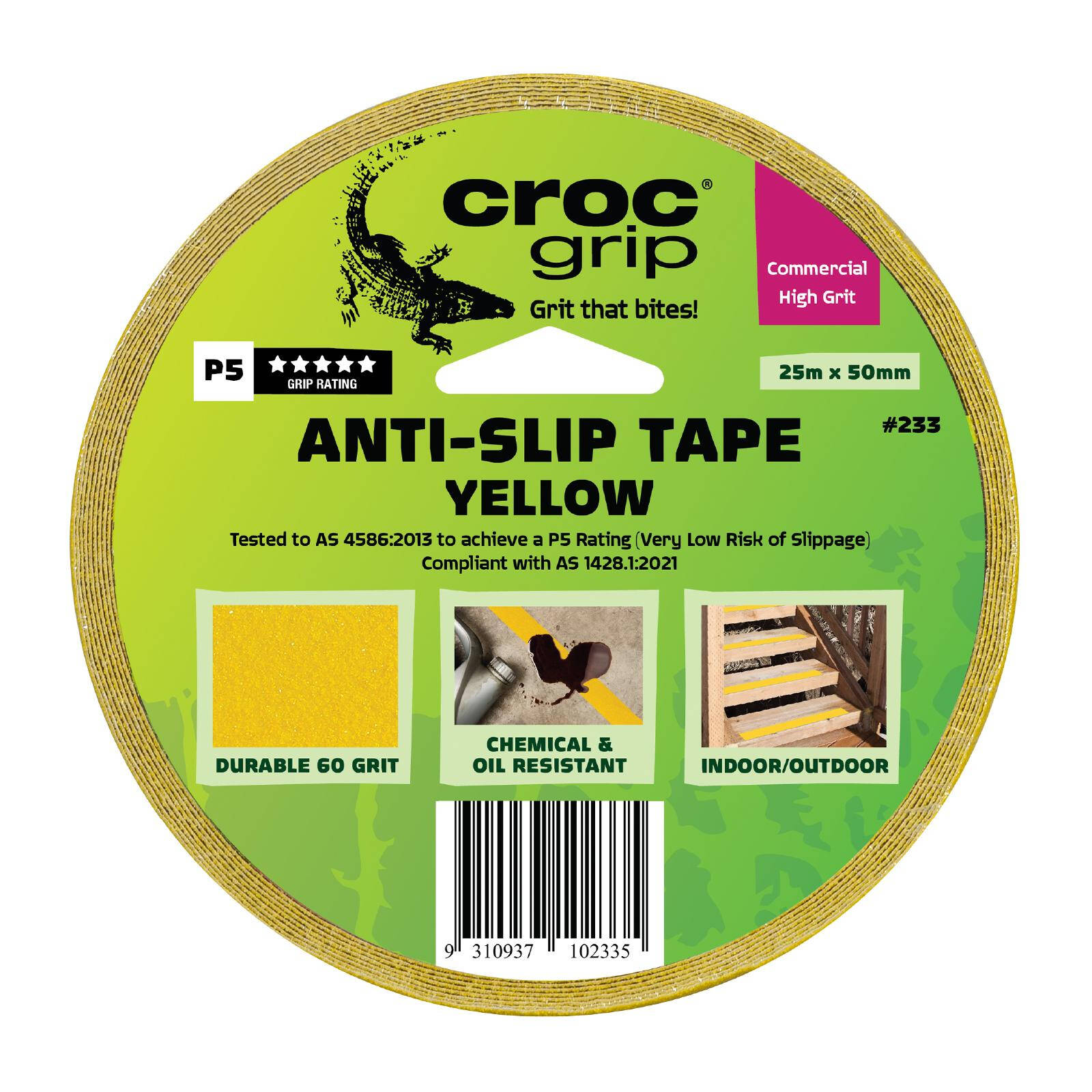 Croc Grip 48mm x 25m Yellow Anti-Slip Tape