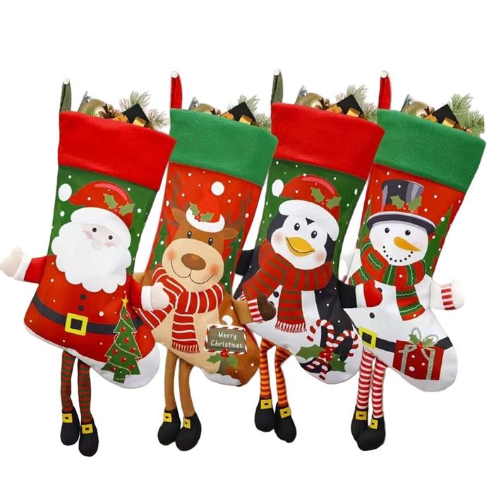 Lifebay Christmas Stocking Set Holiday Decorations (4pcs)