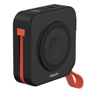 Philips 10000mAh 22.5W Magnetic Power Bank All-in-One Travel Charger-Black