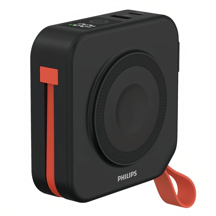 Philips 10000mAh 22.5W Magnetic Power Bank All-in-One Travel Charger-Black
