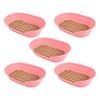 Yes4pets 5 X Pet Bed Large Plastic Dog Bedding Sleeping Resting Washable Basket Pink