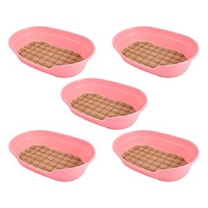 Yes4pets 5 X Pet Bed Large Plastic Dog Bedding Sleeping Resting Washable Basket Pink