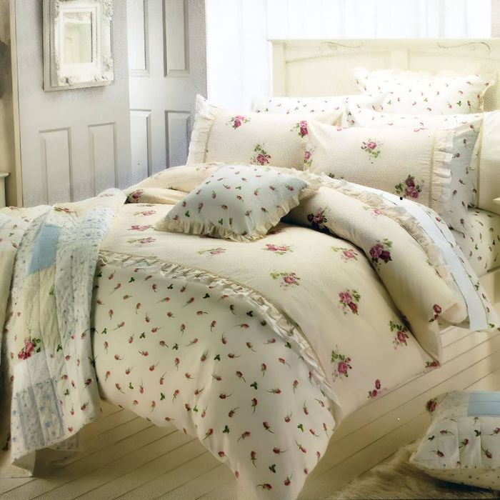 Belmondo 225TC Devonshire Cream Polyester Cotton Quilt Cover Set Single