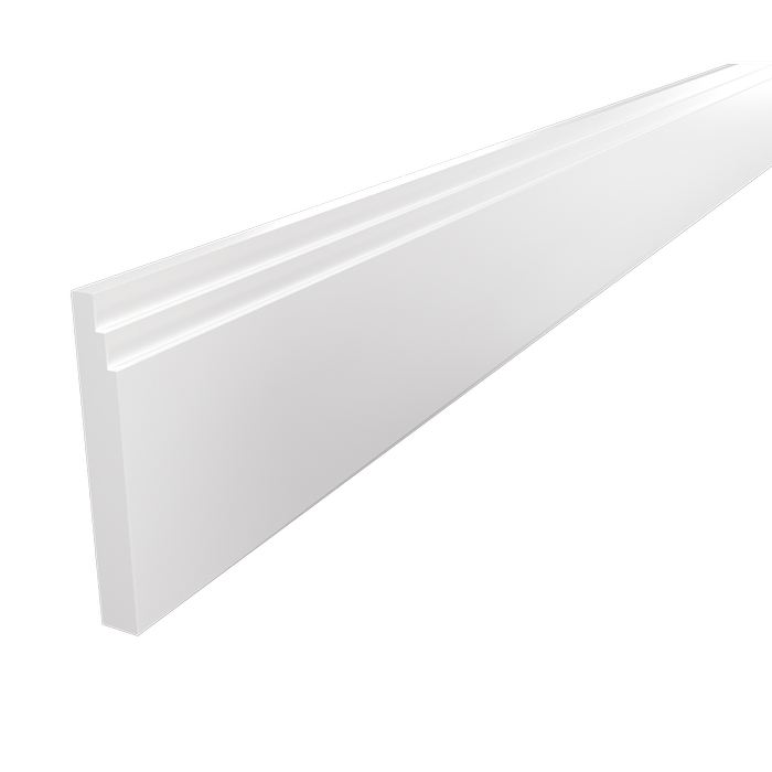 138 x 18mm 5.4m White Primed FJ Step Pine Moulding