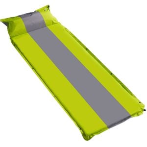 Self Inflating Mattress Sleeping Mat Air Bed Camping Camp Hiking Joinable Pillow - Green