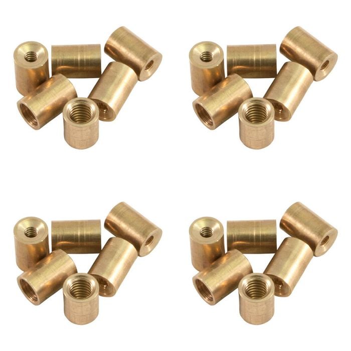 24pc Formula Sports Brass Ferrule Screw Cue Tip Replacement 10mm - Gold