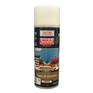 Bondall 300g Cedar Monocel Gold Stain and Varnish Aerosol