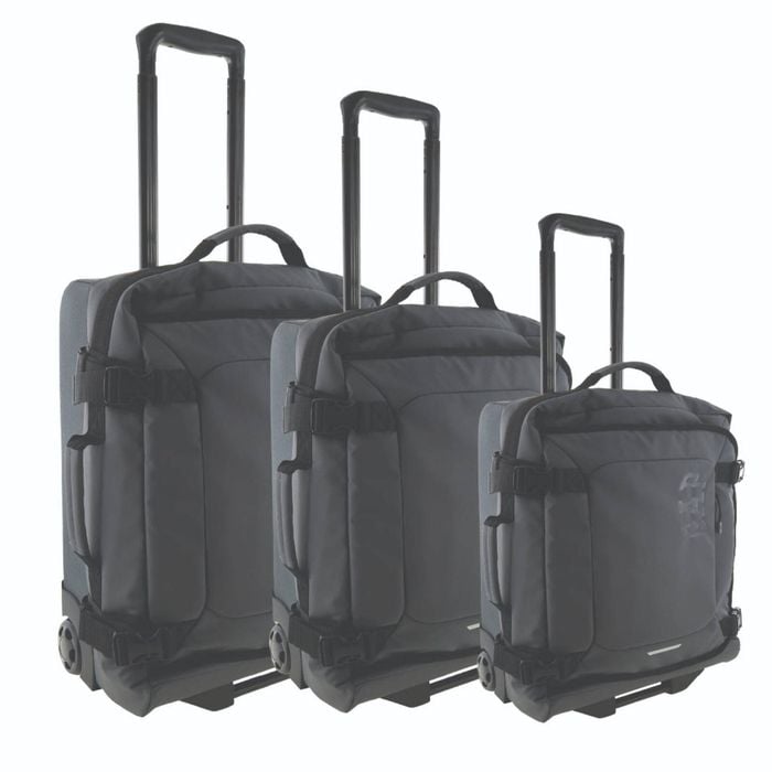 3pc GAP Soft-Shell Suitcase Lockable Travel Trolley Luggage Set 73cm Charcoal