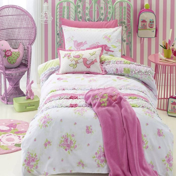 Jiggle & Giggle Shabby Chic Quilt Cover Set Queen