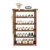 Lauft Bamboo Shoe Storage Shelf Rack Shoes Cabinet 5-tier Display Organiser