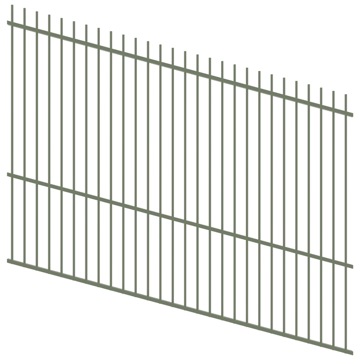 ProtectorAl 1201 - 2400 x 1800mm Pale Eucalypt Raked 16-30º Picket Top Pool Fence Panel