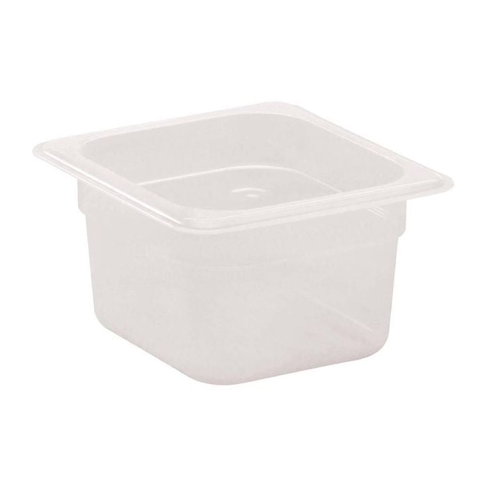 Cambro Gastronorm Tray Polypropylene Translucent 1/6 100mm Food Storage Container