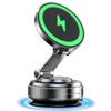 FOHOA 15W Rotatable Car Phone Holder Wireless Charger with LED Light