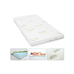 6cm Memory Foam Mattress Topper with Bamboo Cover - Single