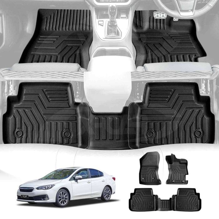 3D Floor Mats for Subaru Impreza AUTO G5 Series 2017-2023 Heavy Duty All Weather Mats Carpet Liner