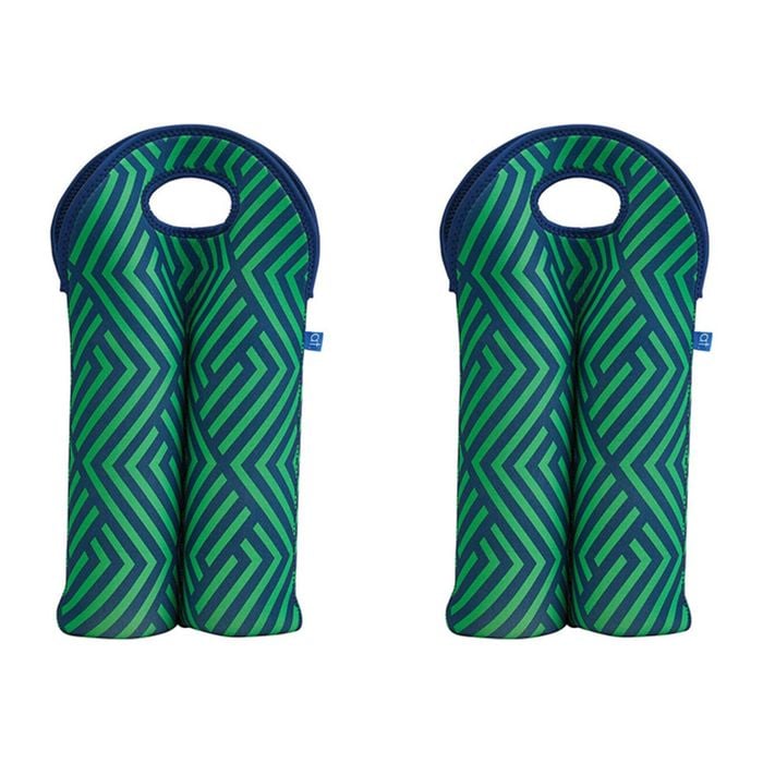 2PK Annabel Trends Neoprene Double Bottle Bag 24x38cm - Zig Zag