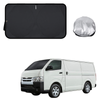 Front Windscreen Sun Shade for Toyota Hiace Van 2005 - 2019 (LWB) - XL 160 x 100 cm - Black