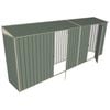 Build-a-Shed 0.8 x 5.2 x 2m Skillion Shed with Dual Single Hinged Side Doors - Green