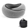 NNEOBA Memory Foam U Shaped Travel Neck Pillow Snail Style Dark Grey
