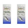 2x Surecatch Wilson Bait Jig - Fish Skin Fishing Rig 6 Hook - Size 4