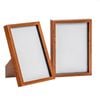 Nicola Spring Acrylic 3D Box Photo Frames - 8" x 12"  - Dark Wood - Pack of 2