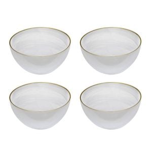 4PK Ismay 750ml Glass Soup/Rice Bowl Dinnerware - White