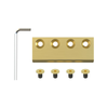 Rolltrak Brushed Gold Barn Door Track Joiner