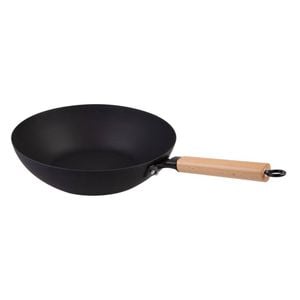 Dline Black Carbon Steel Pre-seasoned Stir Fry Pan 30cm