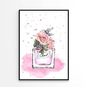 Pink Colored Flower Perfume  Print 100% Australian Made 60x90cm  (Poster)