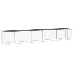 vidaXL Chicken Coop Chicken Cage Hen House with Roof Anthracite Galvanised Steel