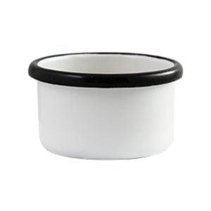 Urban Style Enamelware 7x4.5cm Ramekin w/ Black Rim - White