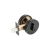 Zanda 54mm Diameter Matt Black Round Slimline Deadbolt, Double Cylinder (Key/Key)