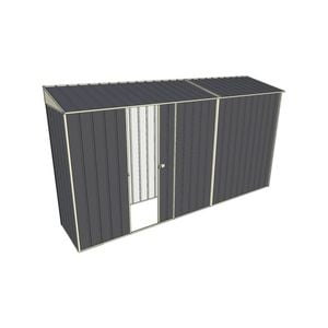 Build-a-Shed 0.8 x 3.7 x 2m Skillion Single Sliding Side Door Shed - Grey