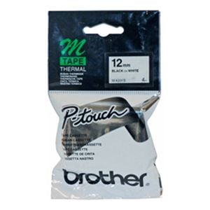 Brother M-k231 Label Tape – Black On White – 12mm – Compatible With P-touch Label Makers