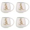 4PK Ashdene Bush Buddies Kangaroo Snuggle 500ml Mug - White