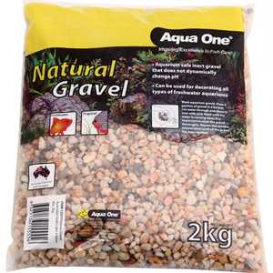 Aqua One Natural Gravel Australian Gold Light 4-6mm Mix 2kg (12311)
