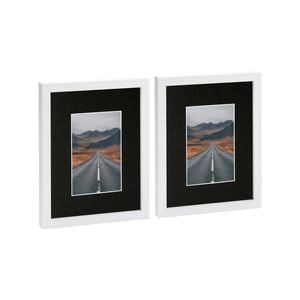 Photo Frames with 4" x 6" Mount - 8" x 10" - White/Black - Pack of 2