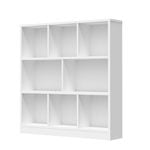 Oikiture Bookshelf Bookcase Display Shelves Unit Storage Organizer Stand White