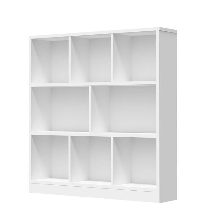 Oikiture Bookshelf Bookcase Display Shelves Unit Storage Organizer Stand White