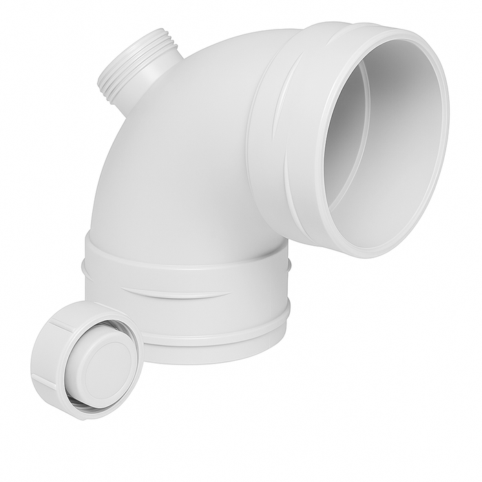 Holman 80mm 88° Female PVC Bend w/ Inspection Opening