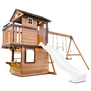 Lifespan Kids Darlington Swing Set & Play Centre with 2.2m White Slide