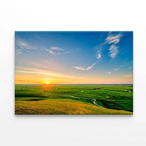 The Summer Grassland of China  Print 100% Australian Made 120 x 90cm  (Stretched)