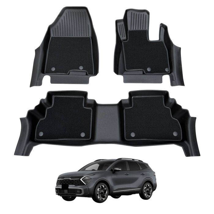 AUSGO Double-Layer Car Floor Mats for KIA Sportage NQ5 2021-2025 All-Weather Floor Liners