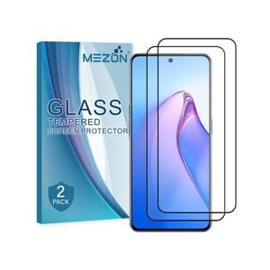 2 Pack MEZON OPPO Reno8 Pro 5G Full Cover Tempered Glass Screen Protectors