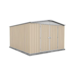 Absco Sheds 3.0 x 3.66 x 2.06m Classic Cream Regent Double Door Garden Shed