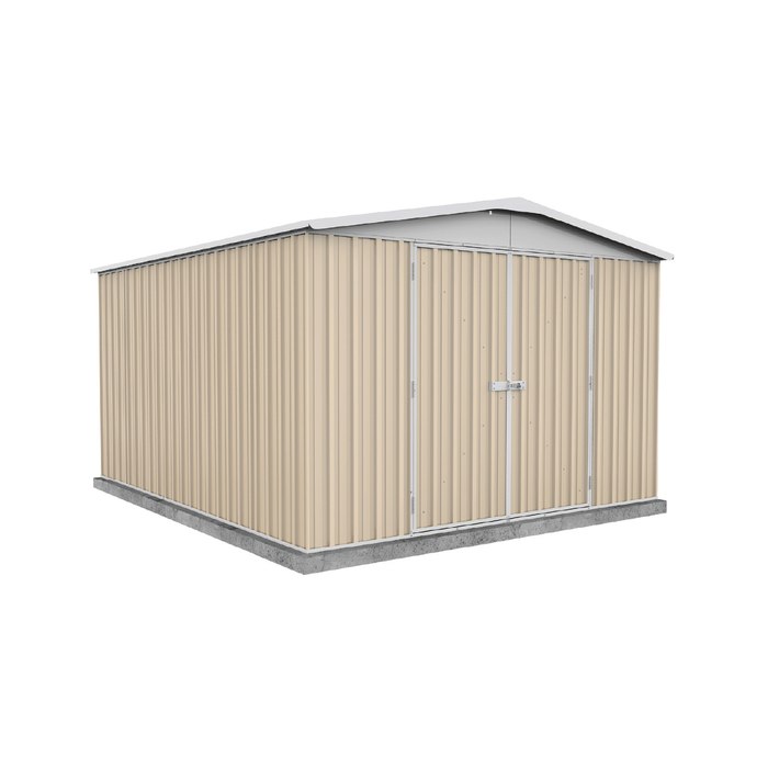 Absco Sheds 3.0 x 3.66 x 2.06m Classic Cream Regent Double Door Garden Shed