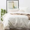 Renee Taylor Cavallo Stone Washed 100% Linen Quilt Cover Set Super King White