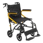 Super Light Transport Wheelchair – Folding Frame, Padded Armrests, 9.4kg Lightweight Design-LiteGo