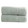2pk Renee Taylor Cambridge 650gsm Textured 80x160cm Bath Sheet - Eucalyptus