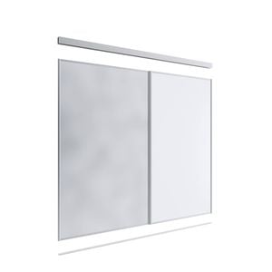 Lugna 2100 x 1801 - 2400mm 1 Mirror 1 Melamine 2 Door Combo Package